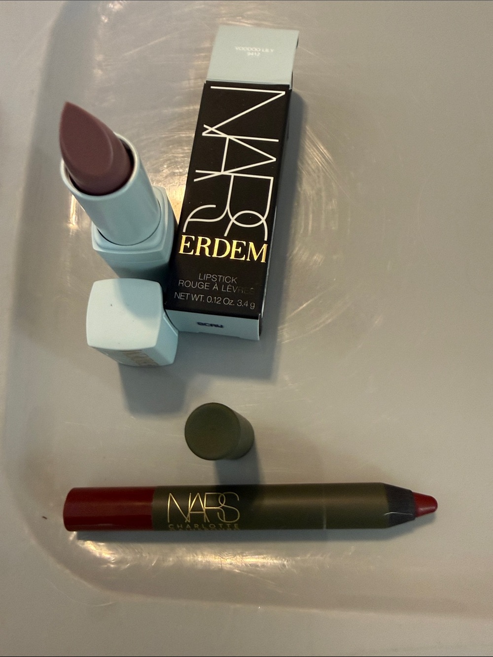 NARS Lipstick & Lip Crayon Set — Mauve Pink and Deep Berry